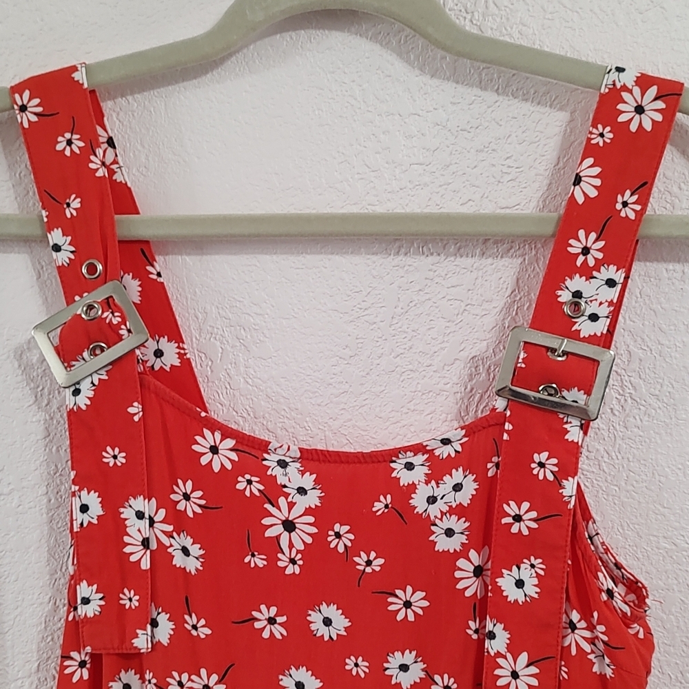 ASOS Red Floral Sleeveless Maternity Dress Size 4 - Picture 3 of 5